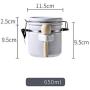 Cereal Containers Ceramic Canister With Spoon Containers (color : White, Size : 650mL)