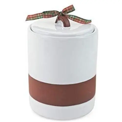 Villa dEste Home Tivoli Large Jar, Terracotta, White, 13x18 cm Villa dEste Home Tivoli Large Jar, Terracotta, White, 13x18 cm