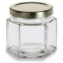 4 oz Hexagon Glass Jar with Gold Lids (12 Pack) by Packaging For You