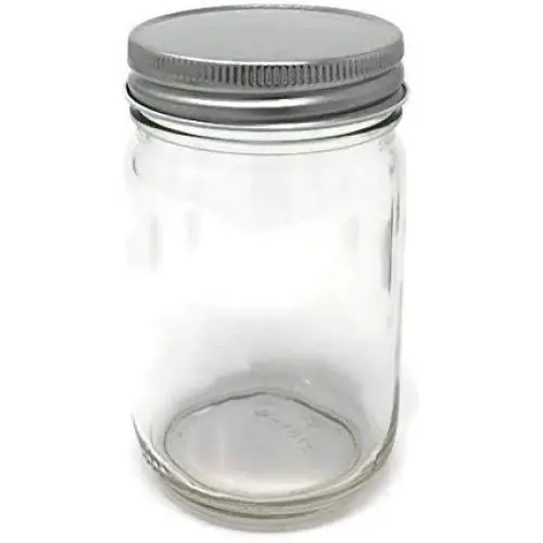 Bouteilles en verre Old Fashioned de 473 ml (16 oz) avec couvercles argentés, lot de 12 par Packaging For You Bouteilles en verre Old Fashioned de 473 ml (16 oz) avec couvercles argentés, lot de 12 par Packaging For You