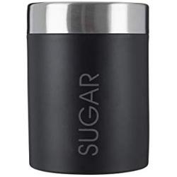 Premier Housewares Sugar Canister with Rubber Seal - Black Enamel