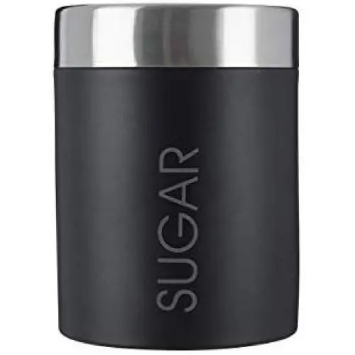 Premier Housewares Sugar Canister with Rubber Seal - Black Enamel Premier Housewares Sugar Canister with Rubber Seal - Black Enamel