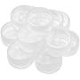 Palm Kloset Clear Round Plastic Tins Storage Containers screw Lids Jars 12 Set