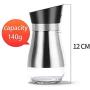 Spice Jars Spice Holder Assembly Glass Spice jar Glass Bottle Storage Box Pepper Stainless Steel Swivel Stand Kitchen Storage 140 ML (6 Boxes)