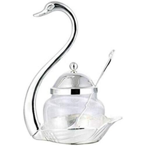 JUIOKK Küchen Kochutensilien Gewürzbehälter Glasbehälter Salz Zucker Pfeffer Kaffee Servierglas Organizer