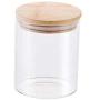 Yl Ly Bamboo Cover Transparent Glass Sealed Cans Kitchen Glass Bottle Household Food Candy Multi-Grain Jar Glass Jar 85150Mm_650Ml