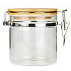 Hemoton Glass Food Storage Containers Airtight Storage Jar with Clip Lids Sealed Canister Food Storage Container (860ML)