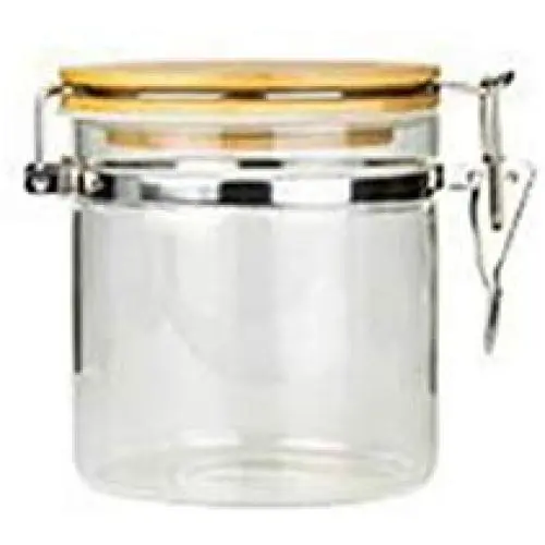Hemoton Glass Food Storage Containers Airtight Storage Jar with Clip Lids Sealed Canister Food Storage Container (860ML)