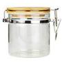 Hemoton Glass Food Storage Containers Airtight Storage Jar with Clip Lids Sealed Canister Food Storage Container (860ML)