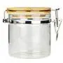 Hemoton Glass Food Storage Containers Airtight Storage Jar with Clip Lids Sealed Canister Food Storage Container (860ML)