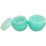 DERCLIVE Plastic Cosmetic Jar Travel Cosmetics Sample Container Cream Eyeshadow Storage Bottle 12Pcs 10ml / 10g-green