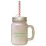 Green Wife Not Part Of Furniture Frosted Glass Mason Jar With Straw