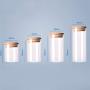 Food and kitchen storage,Transparent High Borosilicate Glass Kitchen Storage Bottle Store Food Ingredient Candy Biscuit Storage Jar Organization