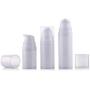 erioctry 6Pcs 15ml White Empty Portable High-Grade Plastic Airless Vacuum Pump Bottle Vial Travel Mini Bayonet Cream Lotion Toner Container Pot (15ml)