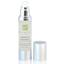 Hyaluronic Acid Serum with Vitamin C - Skin Smoothing Anti Aging Moisturizer | Stimulate Collagen - Hydrate and Repair - Reduce Wrinkles + Fine Lines | Skin Tightening & Dark Spot Removal - Large 2oz
