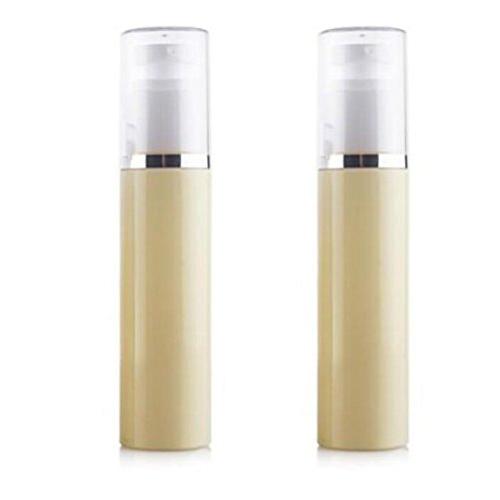 2Pcs Refillable PET Plastic Lotion Cream Pump Bottle Shower Gel Essential Oil Shampoo Sample Press Bottle Jar Pot Cosmetic Make up Dispenser(80ml/2.7oz)