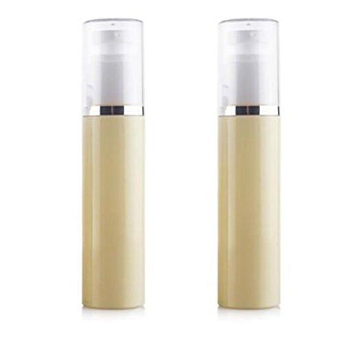 2Pcs Refillable PET Plastic Lotion Cream Pump Bottle Shower Gel Essential Oil Shampoo Sample Press Bottle Jar Pot Cosmetic Make up Dispenser(80ml/2.7oz)