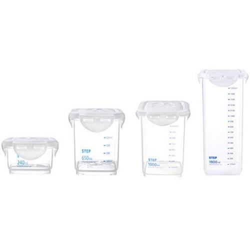 JIAFZ Storage Box Kitchen Moisture Proof Moisture Proof Plastic Sealed Jar Storage Tank Food Storage Box Four Pieces