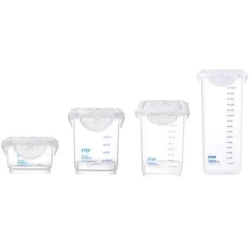 JIAFZ Storage Box Kitchen Moisture Proof Moisture Proof Plastic Sealed Jar Storage Tank Food Storage Box Four Pieces