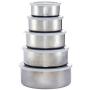 Has_Shop 5 Pcs Stainless Steel Food Storage Bowl with Lid BPA Free Kitchen Accessories