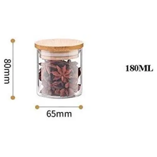 Contenants de Rangement en Verre pour Cuisine - Boîtes de Céréales, Pots Hermétiques avec Couvercles en Bambou, Bocal en Verre – Rangement de Cuisine Contenants de Rangement en Verre pour Cuisine - Boîtes de Céréales, Pots Hermétiques avec Couvercles en Bambou, Bocal en Verre – Rangement de Cuisine