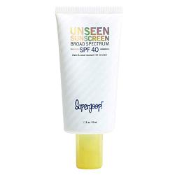 Supergoop! Unseen Sunscreen SPF 40, 1.7 oz - Oil-Free, Weightless & Invisible Broad Spectrum Face Sunscreen for All Skin Types - Scent-Free - Great Makeup Primer - Beard-Friendly