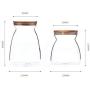 New 1 Pcs Transparent Glass Jar Tea Dried Fruit Food Wine Storage Bottle Sealed Cans Storage Tank Kitchen Accessories,700Ml