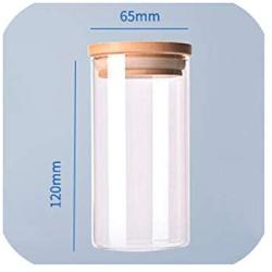 Transparent High Borosilicate Glass Kitchen Storage Bottle Store Food Ingredient Candy Biscuit Storage Jar Home Organization,Red