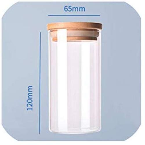 Transparent High Borosilicate Glass Kitchen Storage Bottle Store Food Ingredient Candy Biscuit Storage Jar Home Organization,Red
