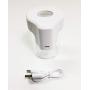 Vista Jar (White) - air Tight jar with USB Rechargeable 4X Magnifying led lit lid