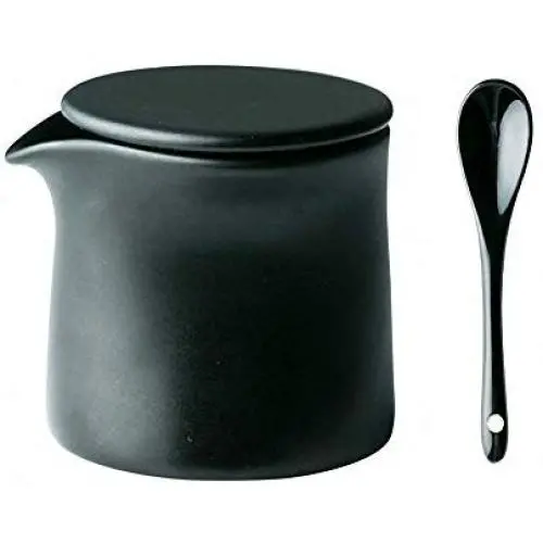 Céramique Vintage, Pot à Sucre, Pot à Sel, Pot à Poivre, Récipient de Conserve, Boîte à Épices avec Couvercle et Cuillère pour la Maison et la Cuisine – Noir Céramique Vintage, Pot à Sucre, Pot à Sel, Pot à Poivre, Récipient de Conserve, Boîte à Épices avec Couvercle et Cuillère pour la Maison et la Cuisine – Noir