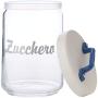 Italo Ottinetti Glass Storage Jars with Hermetic Lid Blue 1 Litre Zu, one Size