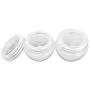 20Pcs 5G / 5ML BPA Free Small Frosted Mushroom Container Jars Pot Bottle With Liner For Cream Lotion Make-Up Cosmetics Scrubs Oils Salves Sample Beauty Aids Travel Packaging