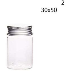 Transparent Small Glass Bottle with Cap Kitchen Glass Canister Snack Sugar Tea Storage Container Jar Bottle Kitchen Accessories,1