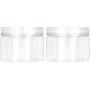 BESTonZON 5Pcs Plastic Food Storage Containers Cases Makeup Pot Jar with Lids Caps