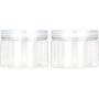 5Pcs PET Plastic Empty Storage Containers Cases with Lids Caps Cream Lotion Box Ointments Bottle Food Bottle Makeup Pot Jar