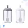 UPKOCH 2pcs Seasoning Bottle Glass Transparent Empty Storage Jars Jars with Spoon for Kitchen Restaurant Home UPKOCH 2pcs Seasoning Bottle Glass Transparent Empty Storage Jars Jars with Spoon for Kitchen Restaurant Home