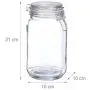 Relaxdays Set of 6 Food Storage Glass Jars, 1.5 L, Transparent, Clip Lock, Airtight, Rubber Band Canisters, Standard Relaxdays Set of 6 Food Storage Glass Jars, 1.5 L, Transparent, Clip Lock, Airtight, Rubber Band Canisters, Standard