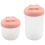 UPKOCH 2pcs Airtight Food Storage Container Plastic Food Jar Canister With Lids for Flour Sugar Baking Cereal (S L Pink)