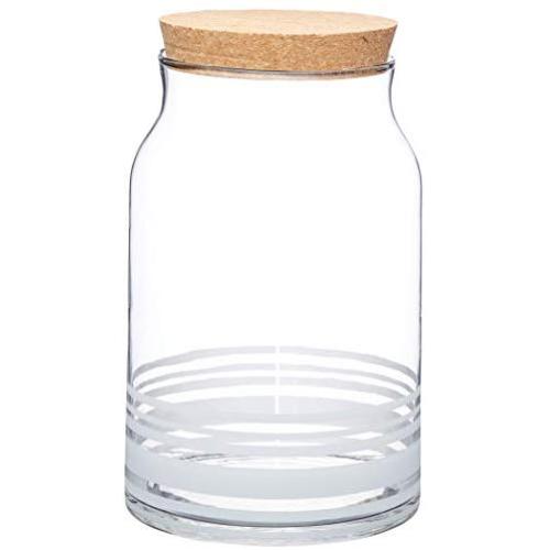 Kitchen Craft Natural Elements Large Glass Food Storage Jar, 4 litres (7 Pints) - Transparent