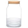 Kitchen Craft Natural Elements Large Glass Food Storage Jar, 4 litres (7 Pints) - Transparent