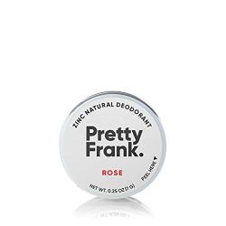 Pretty Frank Natural Deodorant Jar- No Aluminum, No Baking Soda Deodorant for Women, Men, Teens, Kids – Paraben Sulfate Free Cream Deodorant with Non-Nano Zinc Oxide & Magnesium Hydroxide (Rose)