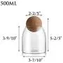Bocal en verre borosilicate résistant au plomb, 1 pièce, 500 ml – Idéal pour le thé, le café, les grains, les biscuits, la farine, les bonbons, les épices.