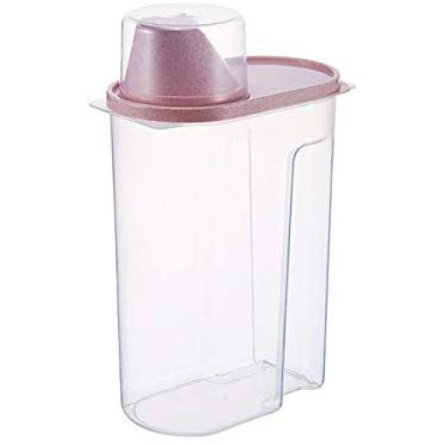 JAY-LONG Airtight Food Container, Cereal Dispenser for Dry Food, Food Dispenser, Multifunctional Handheld Kitchen Storage Jar, Breakfast Cereal, Candy & Meals Storage,Pink
