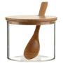 LQQGXLCondiment bottle, jar condiment storage box Spice jar glass cruet food storage container sugar and salt set with lid spice jar