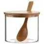 LQQGXLCondiment bottle, jar condiment storage box Spice jar glass cruet food storage container sugar and salt set with lid spice jar
