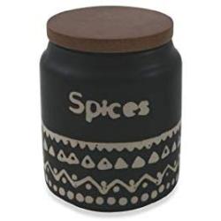 Villa dEste Home Tivoli Spice Jars, Stoneware, Multicoloured, 7.5x9.5 cm