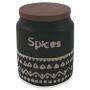 Villa dEste Home Tivoli Spice Jars, Stoneware, Multicoloured, 7.5x9.5 cm