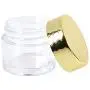 Beauticom 7 Gram / 7 ML (Quantity: 24 Pieces) Thick Wall Round Leak Proof Clear Acrylic Jars with GOLD Lids for Beauty, Cream, Cosmetics, Salves, Scrubs