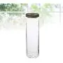UPKOCH 1700 ml Candy Jar Klarsichtglas Holzdichtung Borosilikatbehälter für Lebensmittel & Getreide (9x30,5 cm)